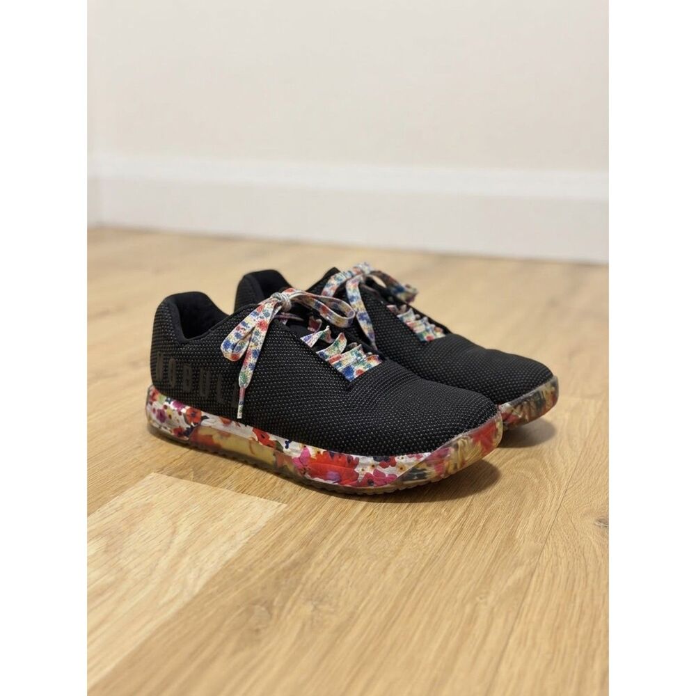NOBULL Outwork Black Daisy Trainer Floral CrossFit Shoes Women’s Size 8.5